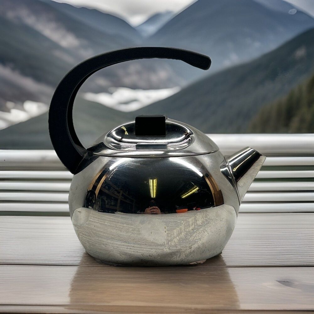 Vintage Tramonita 18/10 Stainless Steel 2-quart Tea‎ Kettle Made In Brazil